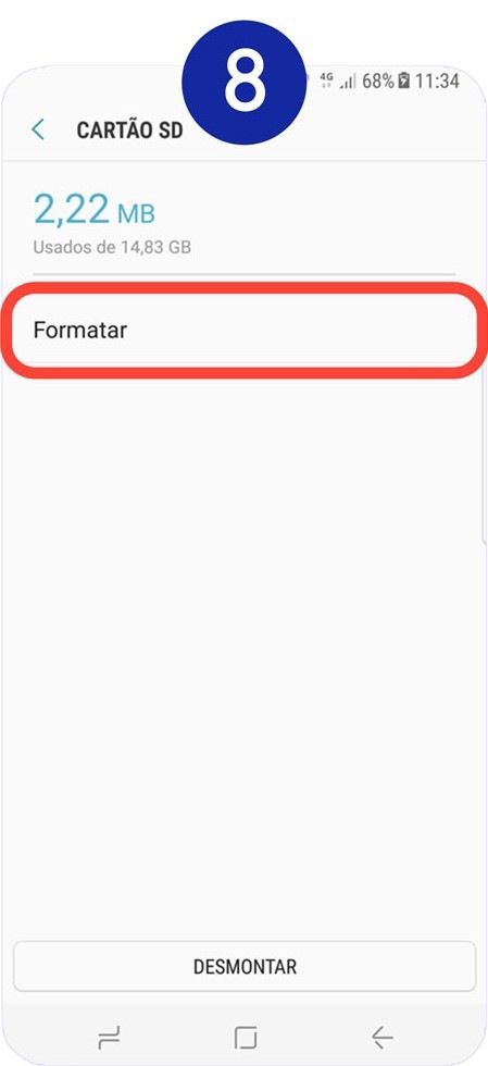 Selecione Formatar