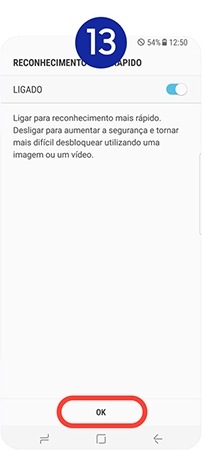 Toque em Ok