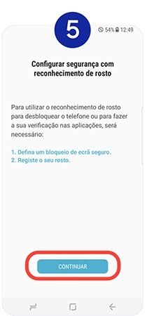 Toque em Continuar