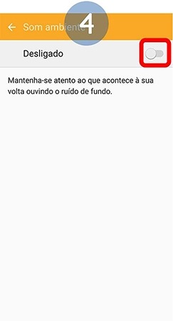 Toque no botão para ativar a função