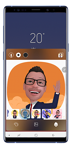 Seleccione o seu emoji na janela Mensagem em directo