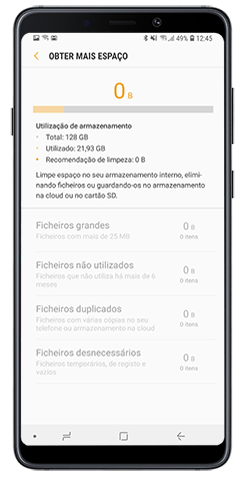Escolher o tipo de ficheiro a eliminar