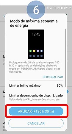 Toque em Aplicar