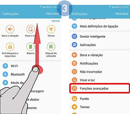 toque em Funções avançadas