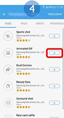 Será conectado à loja Samsung Galaxy Apps