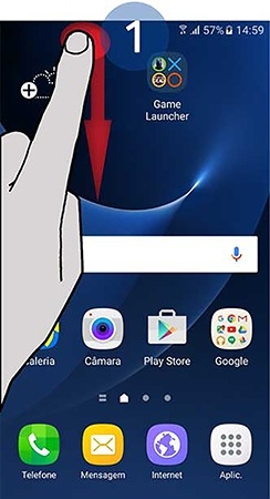 abrir o painel de notificações