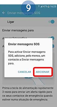Adicione um ou mais contactos
