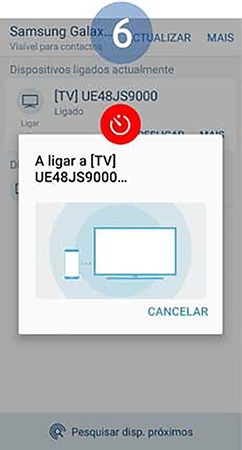 Aguarde que a conexão seja efetuada