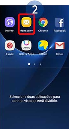 Selecione a aplicação