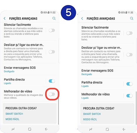 Se tocar em Melhorador de vídeo poderá visualizar as aplicações de vídeo disponíveis no dispositivo