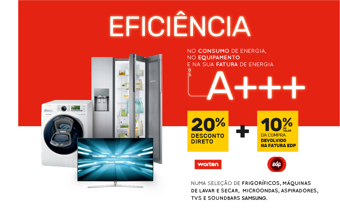 Eficiência no consumo de energia, no equipamento e na sua fatura de energia