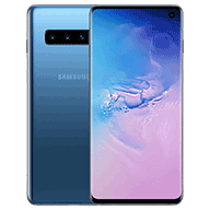 Galaxy S10 Prism Blue front and rear