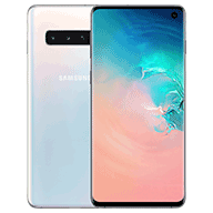 Galaxy S10 Prism White front and rear