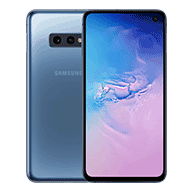 Galaxy S10 Prism Blue front and rear