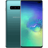 Galaxy S10+ Prism Green front and rear