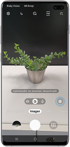 Optimización de escena automática, ícono de Optimizador de escenas desactivado