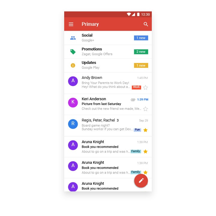 Aplikácia Gmail pre Android
