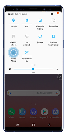 Dolby Atmos in the Notification panel
