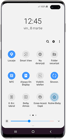 Atingeți pictograma Rutine Bixby pentru a o activa