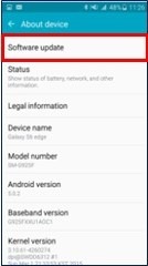 Apasati pe „Actualizare software”