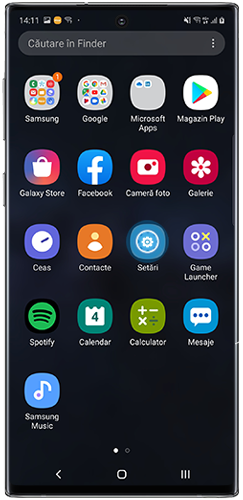 Smartphone-ul Samsung Galaxy afișează ecranul Aplicații