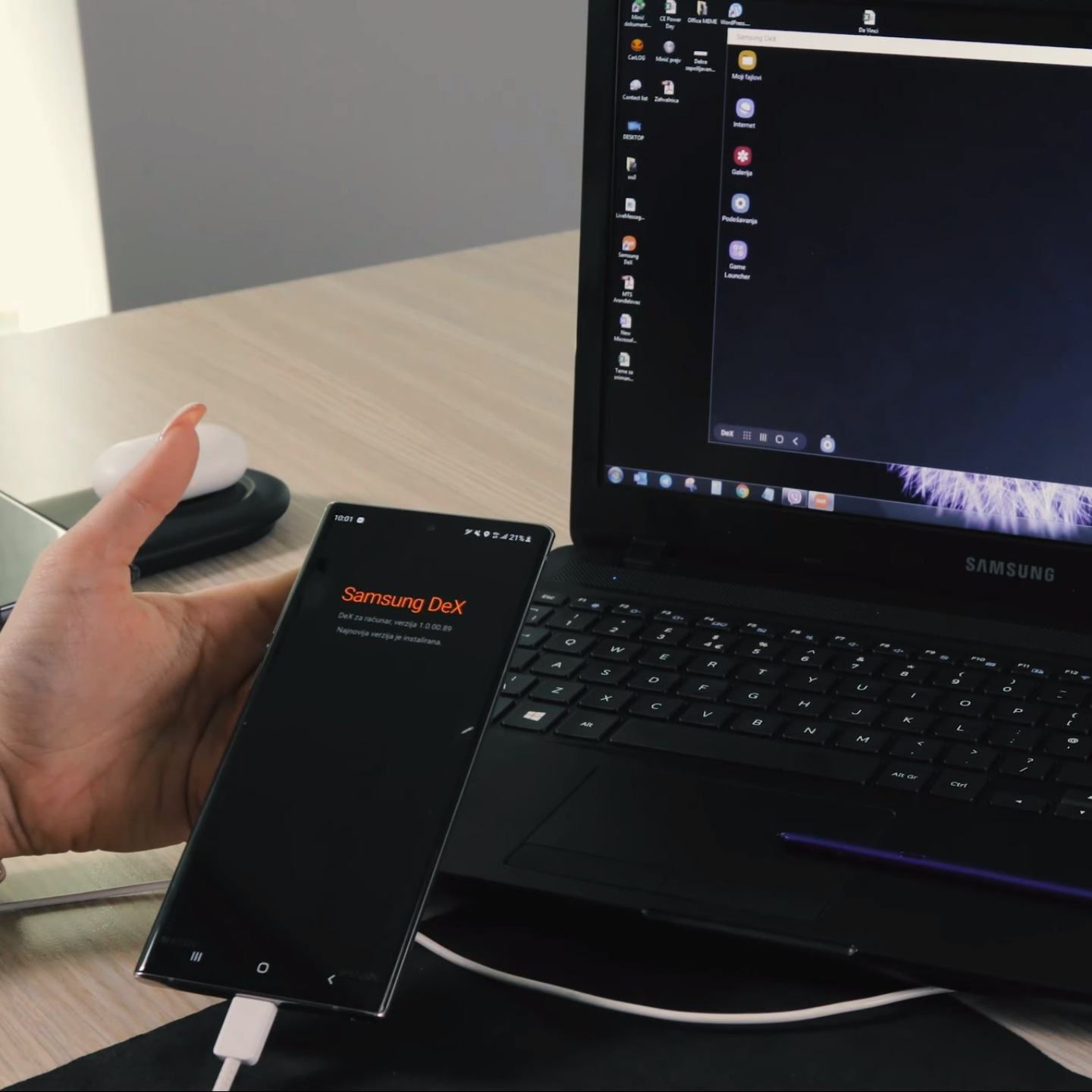 Dex i Note10 uređaj