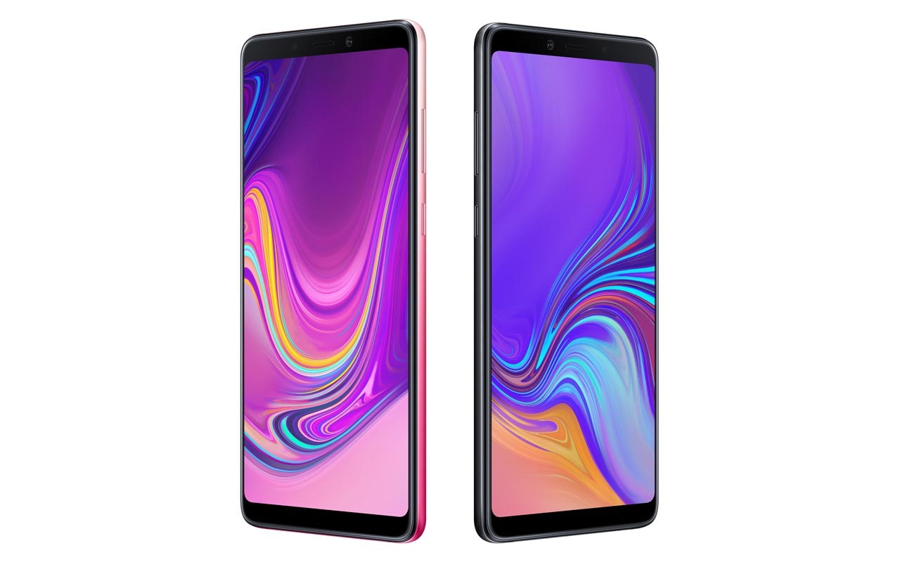 Predstavljen novi Galaxy A9 mobilni telefoni galaxy crni i roze iskošeni pogled