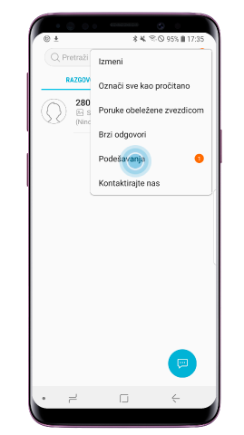 Izaberite „Podešavanja“.