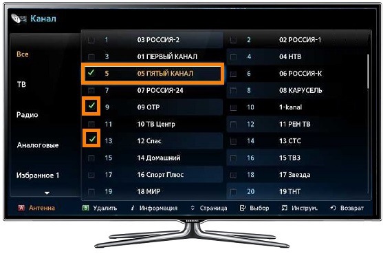 Как удалить ненужные каналы на телевизоре Samsung
