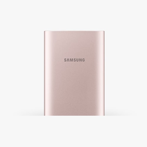 Pembe Samsung pil paketinin önden görünüşü.