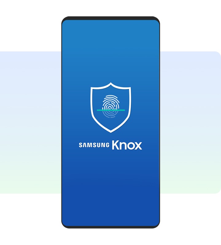 Skärmbild av en förstorad Samsung Knox-logotyp.