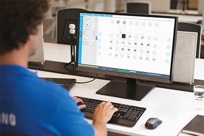 Image of man using computer