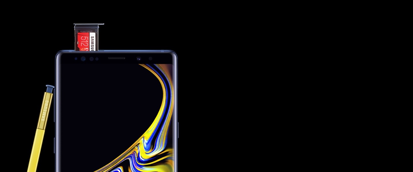 Kjøp Galaxy Note9 og få et minnekort med 512 GB (verdi kr 2490).