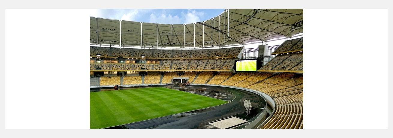 말레이시아 쿠알라룸푸르의 국립 주경기장에 설치 될 대형 LED 전광판