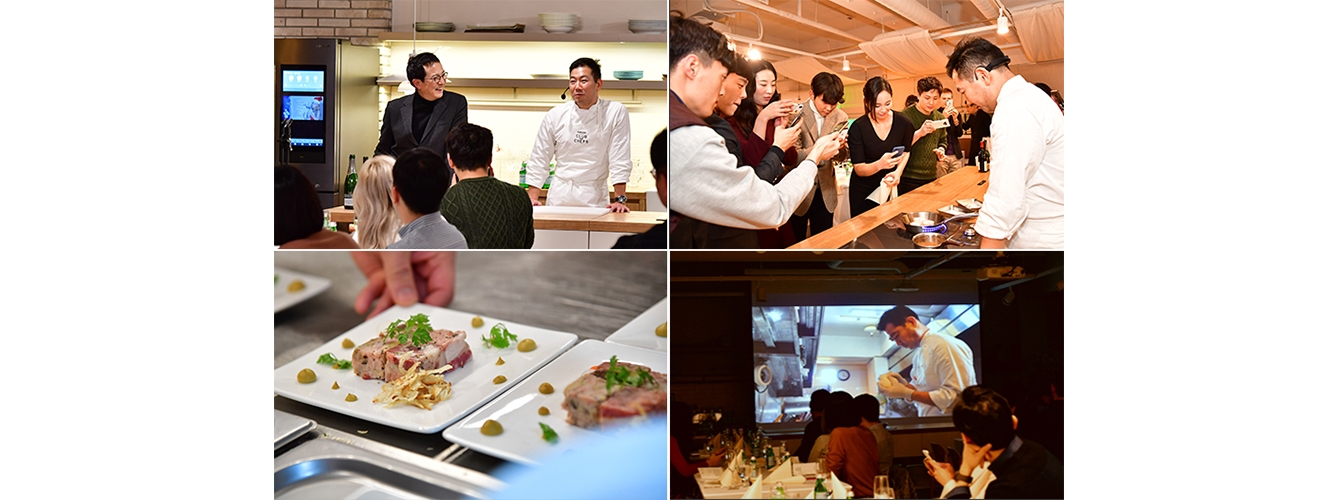 ‘더 굿 셰프(The Good Chefs)’ 행사에서 쿠킹쇼를 집중해서 지켜보는 사람들