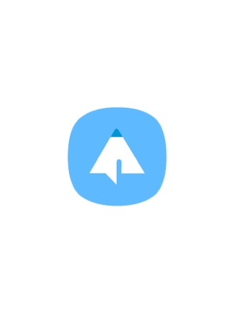 종이비행기가 선으로 그려져 있는 파란색의 PENUP 앱 아이콘
