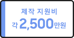 제작 지원비 각 2,500만원