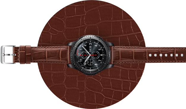 8. Alligator Grain Leather Band Brown