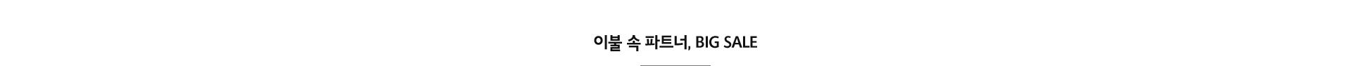 이불 속 파트너, BIG SALE