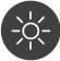 An icon representing a bright environment in the shape of a sun.
