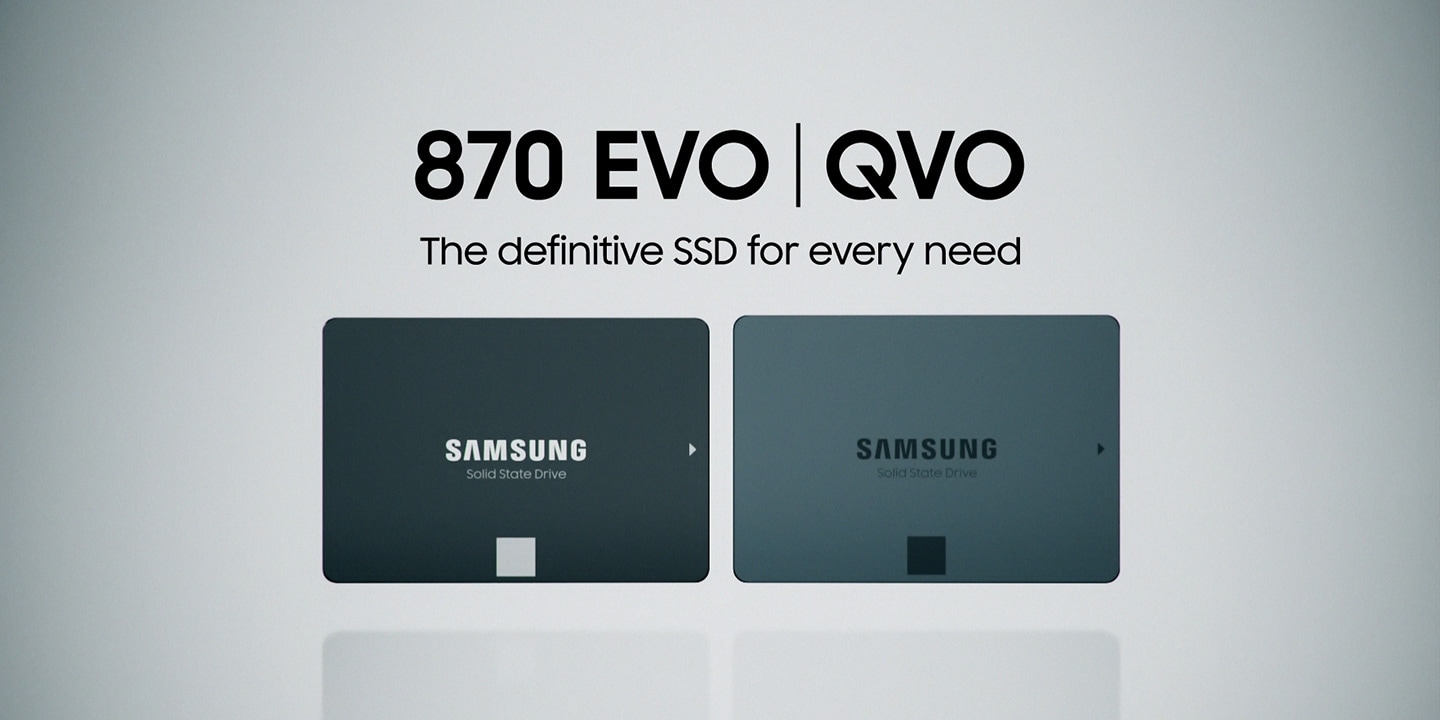 An illustrative image of Samsung SSD 870 EVO AND 870 QVO.