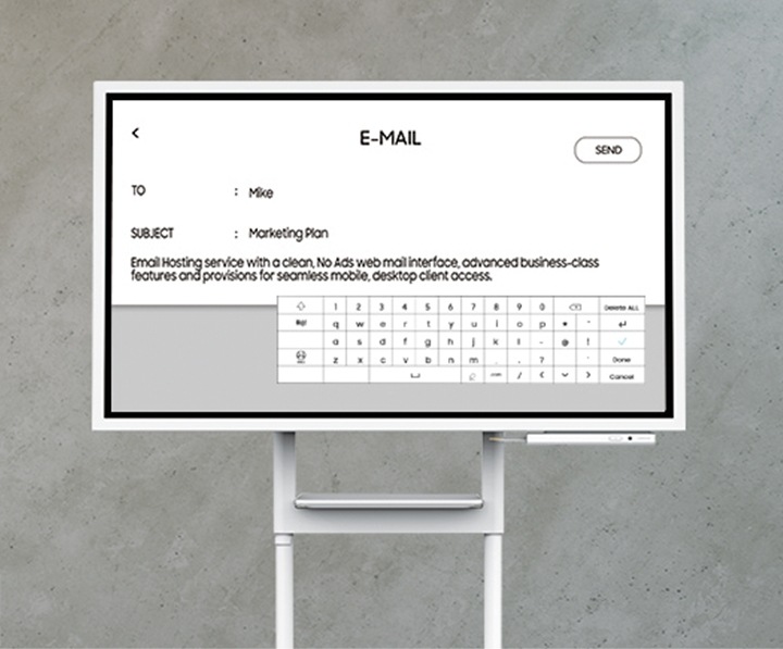 samsung flip easy to share notes and meeting notes via emails, USB