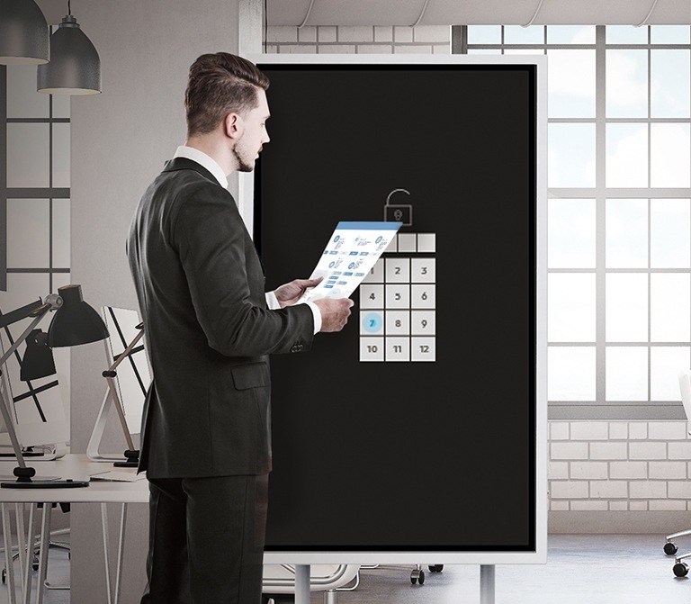samsung flip with password based security system