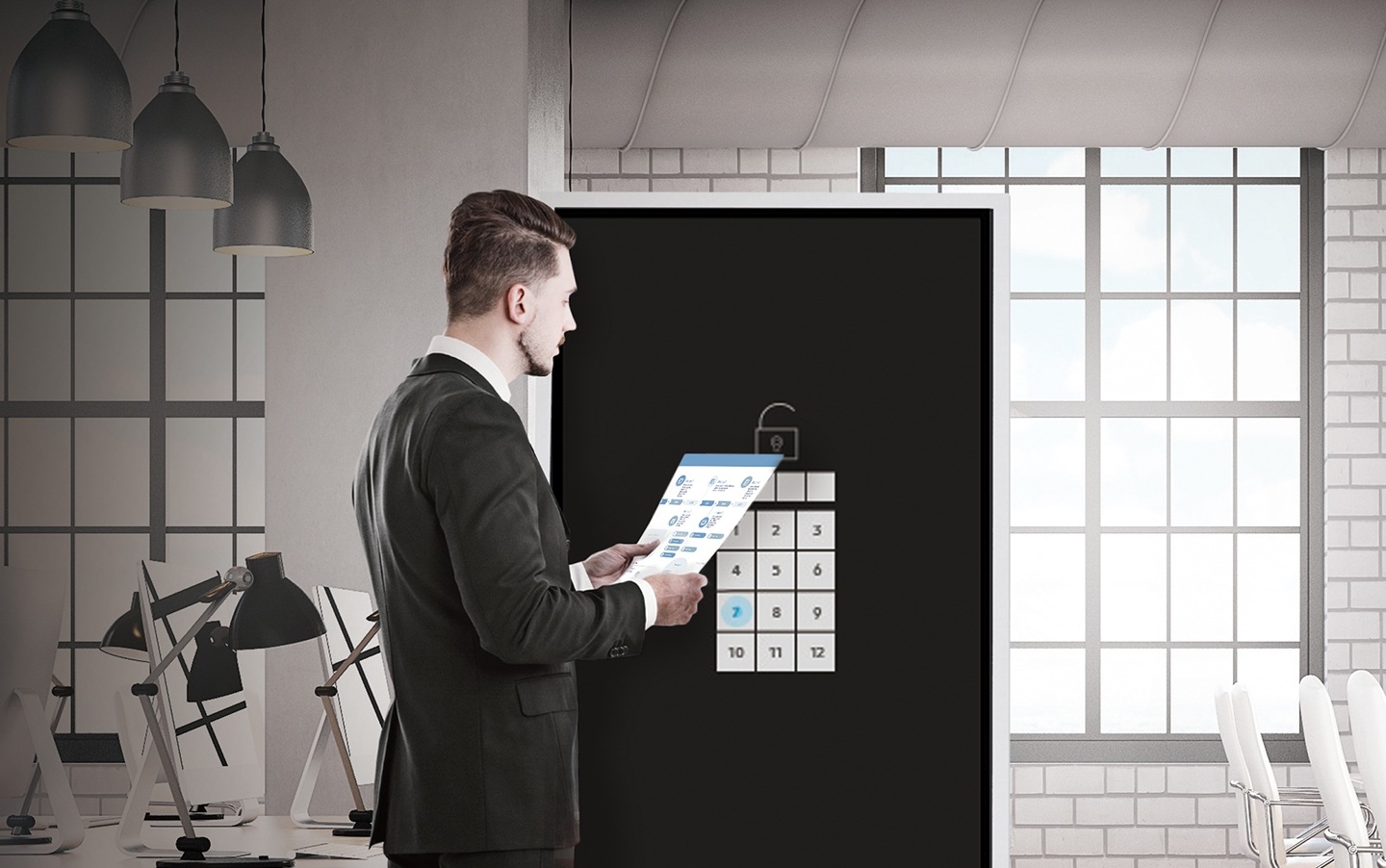 samsung flip with password based security system