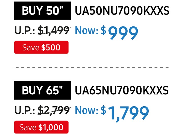UA50NU7090KXXS UA50NU7090KXXS