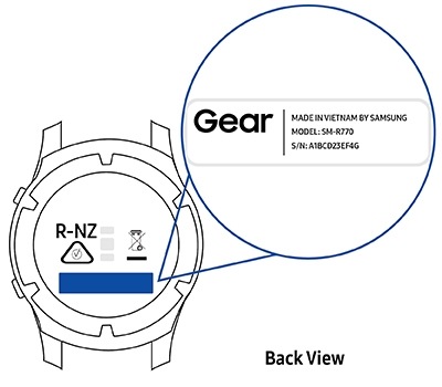 tim ten model va serial samsung gear