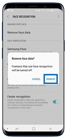 Remove Face data