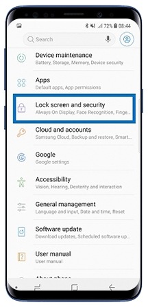 Lock screen and Security Settings