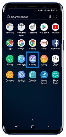 Tap Camera app
