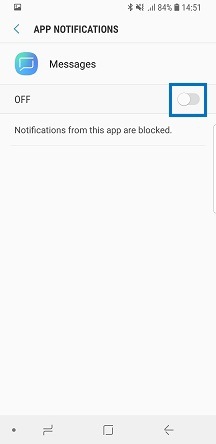 App notification is disabled